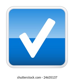 Check symbol. Button. Vector icon