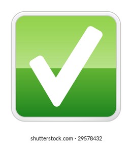 Check symbol. Button. Vector icon