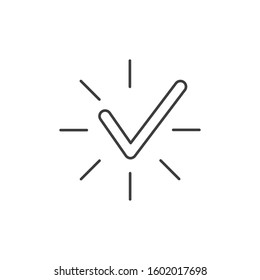 Check symbol concept. Flat icon in modern style. Vector