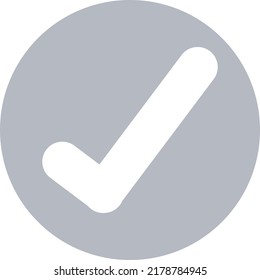 Check symbol enclosed within a slate circle