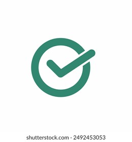 check symbol in green, check sign icon. check mark vector.