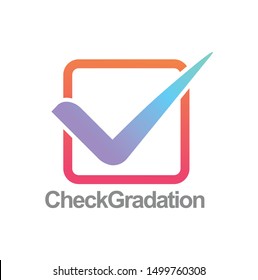 check symbol logo and icon design template, clean and simple design