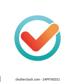 check symbol logo and icon design template, clean and simple design