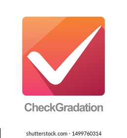 check symbol logo and icon design template, clean and simple design