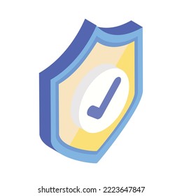 check symbol in shield icon