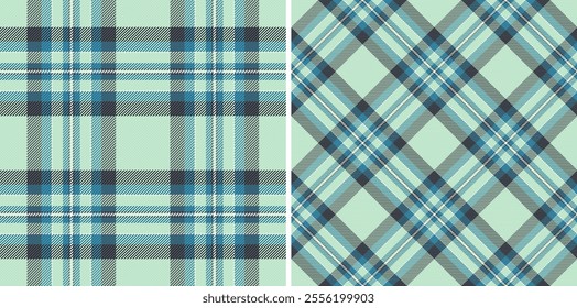 Check tartan background of vector pattern texture with a plaid seamless textile fabric. Set in cold colours. Elegant tablecloths for special occasions.