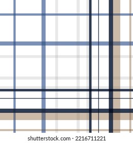 check tartan pattern design textile is made with alternating bands of coloured (pre-dyed) threads woven as both warp and weft at right angles to each other.