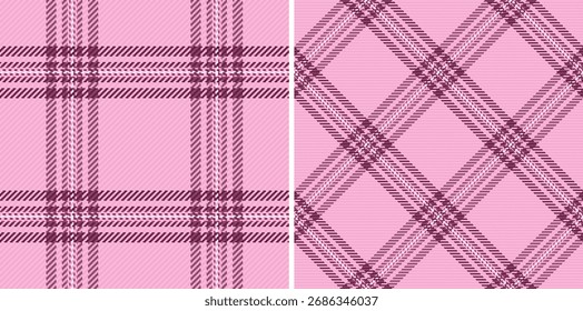 Verifique o padrão de tartan do vetor sem emenda têxtil com uma textura de pano de fundo xadrez. Definido em cores de gradiente. Roupa de moda para mulheres.