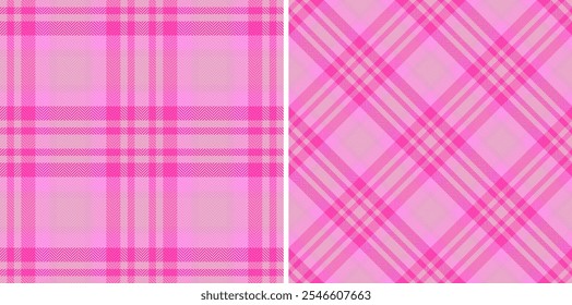 Check tartan pattern of texture background vector with a plaid textile fabric seamless. Set in fashionable colours. Messy stripe art.