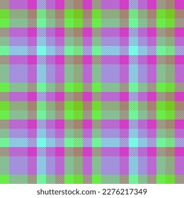 Check tartan seamless. Vector texture plaid. Textile pattern fabric background in cyan and indigo colors.