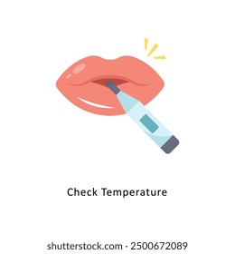 Check Temperature Vector Flat Icon Design illustration Symbol on White background EPS 10 File