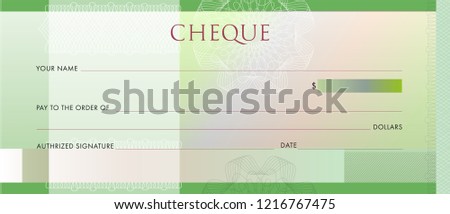 check template chequebook template blank blue stock vector royalty cheque book template