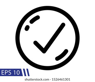 check test speech bubble button line style icon vector, EPS 10