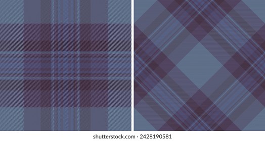 Check textile pattern of fabric background texture with a tartan plaid vector seamless. Set in dark colours for eco friendly packaging ideas products.