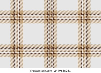 Revisa el fondo textil sin costuras de tela de patrón con un tartán de textura de Vector a cuadros en colores naranja y plata de ley.