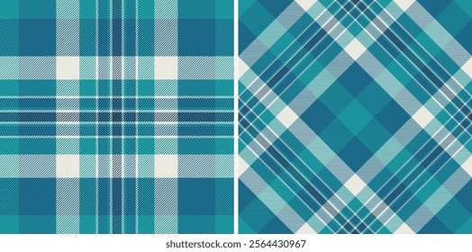 Check textile tartan of fabric texture pattern with a seamless vector background plaid.