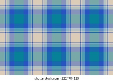 Check textile texture. Plaid background fabric. Vector seamless tartan pattern in light and pastel colors.