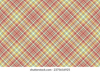 Compruebe el fondo de textura del vector estratificado con un patrón de tela sin fisuras en colores claros y rojos.