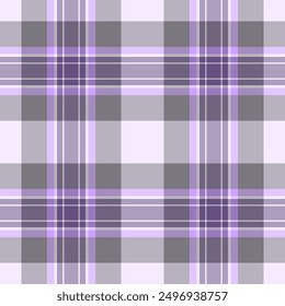 Check texture pattern of vector textile plaid with a background seamless fabric tartan in pastel and grey colors.