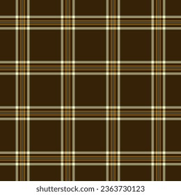 Check texture textile of seamless vector fabric with a pattern background plaid tartan in dark and amber colors.