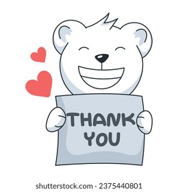 Check thai cute flat sticker of thank you 