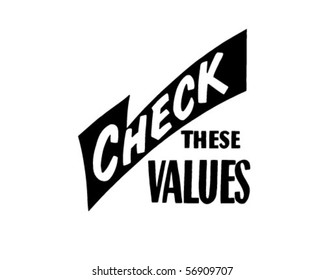 Check These Values - Retro Clip Art