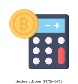 Check this amazing Bitcoin Calculator vector design, customizable icon