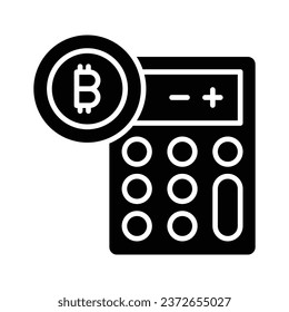 Check this amazing Bitcoin Calculator vector design, customizable icon
