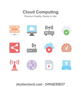 Check this amazing cloud computing icons in modern style