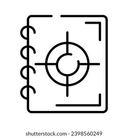 Sehen Sie sich dieses beeindruckende Symbol des Kamerafokus im modernen Stil an