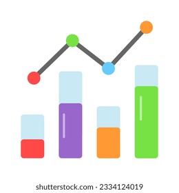 Check this amazing icon of data analytics in trendy style, premium vector of data analysis