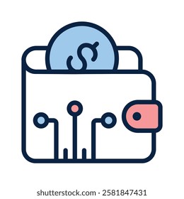 Check this amazing icon of digital wallet in modern style