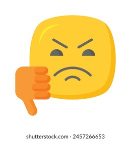 Check this amazing icon of dislike emoji, unique and creative vector