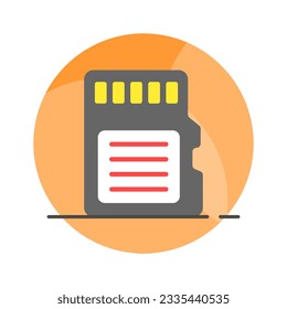 Check this amazing icon of memory card in trendy style, premium vector in