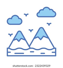 Check this amazing icon of mountains, landscape vector design