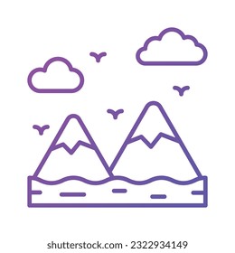 Check this amazing icon of mountains, landscape vector design