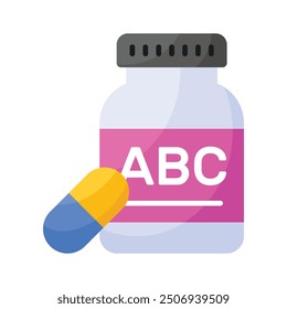 Check this amazing icon of multivitamin pills jar, premium quality vector