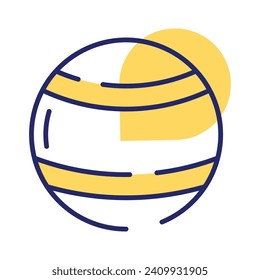 Check this amazing icon of playing ball, kids plaything vector