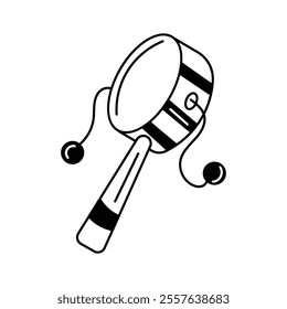 Check this amazing icon of rattle drum in modern style