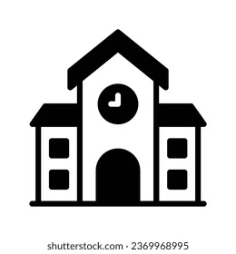 Check this amazing icon of school building, isolated on white background
