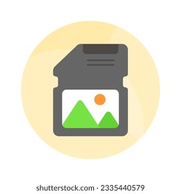 Check this amazing icon of sd card in trendy style, premium vector in