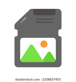 Check this amazing icon of sd card in trendy style, premium vector in