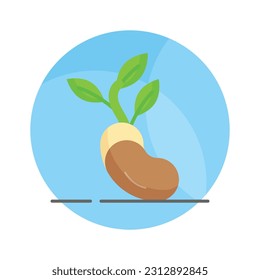 Check this amazing icon of seed sprouting in modern style, easy to use icon