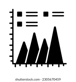 Sehen Sie sich dieses beeindruckende Gebirgsdiagramm-Vektordesign im trendigen Stil an, editierbares Symbol