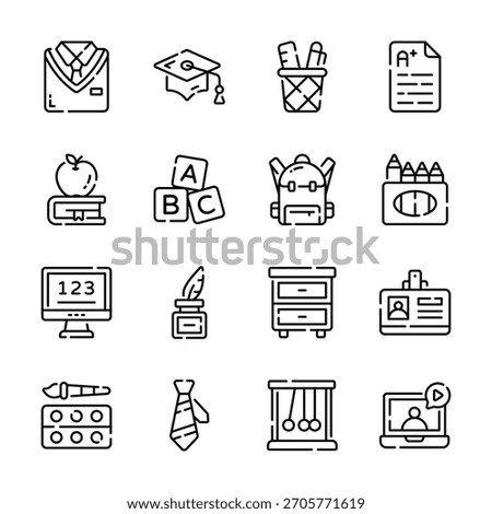 Check this amazing pack of science and knowledge outline icons