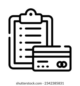Comprobar este increíble informe de vector de tarjeta de crédito, icono de detalles de tarjeta de crédito