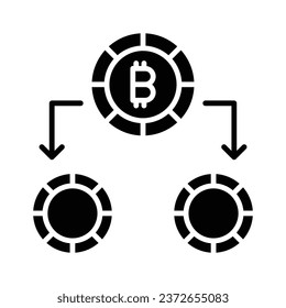 Check this amazing vector of double spending, cryptocurrency collection icon