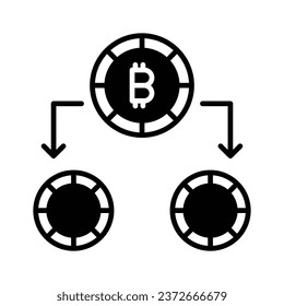 Check this amazing vector of double spending, cryptocurrency collection icon