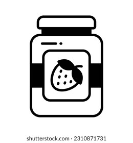 Check this amazing vector of jam jar in modern style, ready to use icon