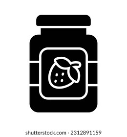 Check this amazing vector of jam jar in modern style, ready to use icon